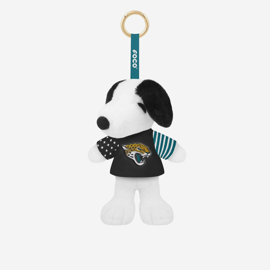 Jacksonville Jaguars Americana Plush Snoopy Peanuts Bag Charm Keychain FOCO - FOCO.com