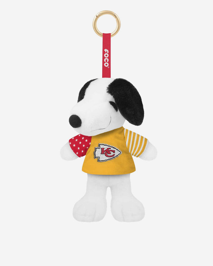 Kansas City Chiefs Americana Plush Snoopy Peanuts Bag Charm Keychain FOCO - FOCO.com