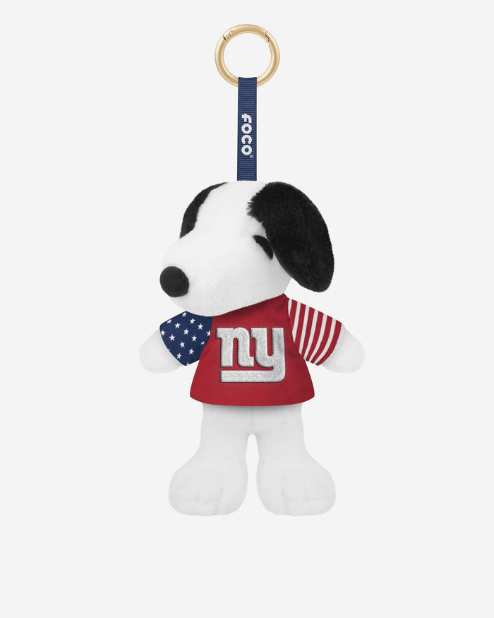 New York Giants Americana Plush Snoopy Peanuts Bag Charm Keychain FOCO - FOCO.com