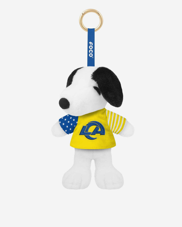 Los Angeles Rams Americana Plush Snoopy Peanuts Bag Charm Keychain FOCO - FOCO.com