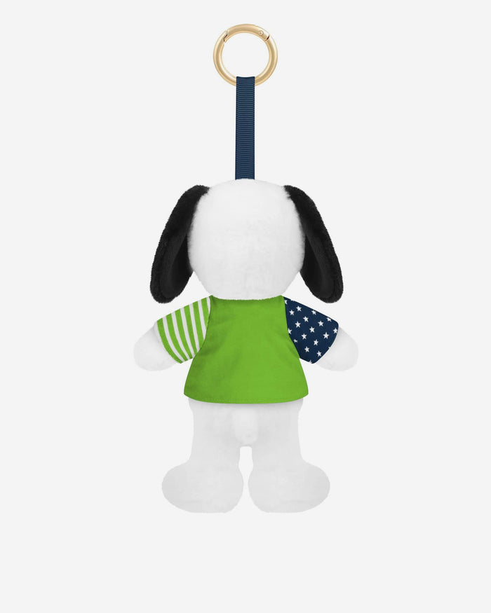 Seattle Seahawks Americana Plush Snoopy Peanuts Bag Charm Keychain FOCO - FOCO.com