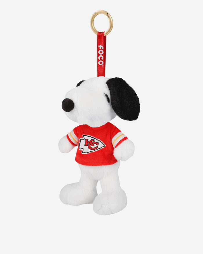 Kansas City Chiefs Plush Snoopy Peanuts Bag Charm Keychain FOCO - FOCO.com
