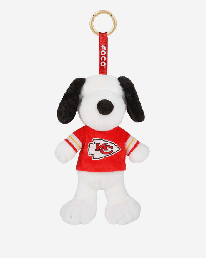 Kansas City Chiefs Plush Snoopy Peanuts Bag Charm Keychain FOCO - FOCO.com
