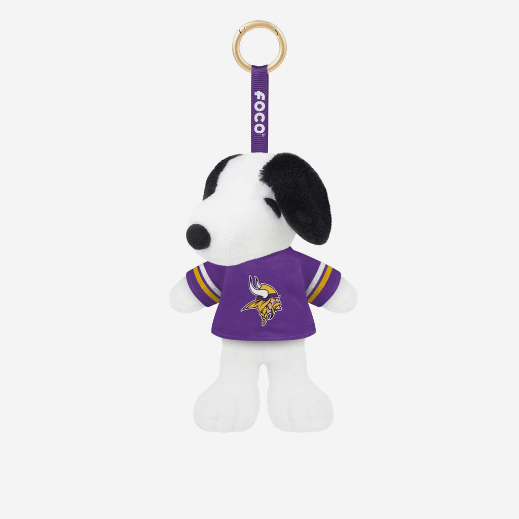 Minnesota Vikings Plush Snoopy Peanuts Bag Charm Keychain