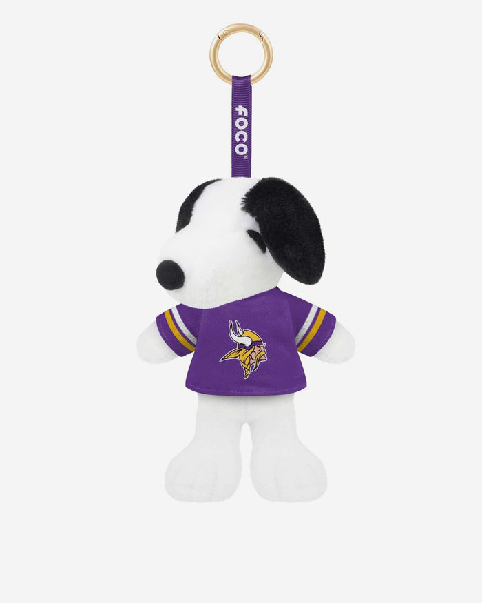 Minnesota Vikings Plush Snoopy Peanuts Bag Charm Keychain FOCO - FOCO.com