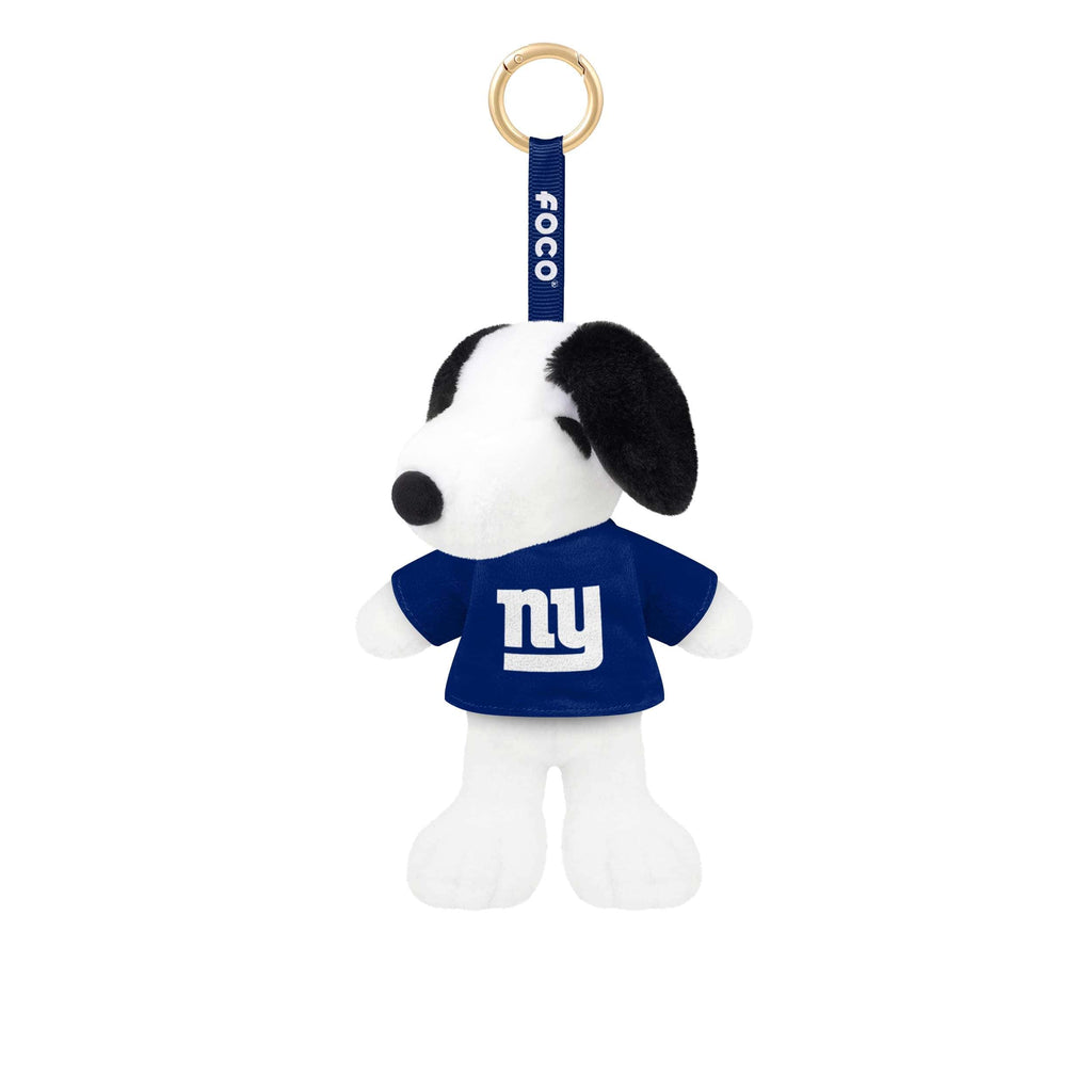 New York Giants Plush Snoopy Peanuts Bag Charm Keychain
