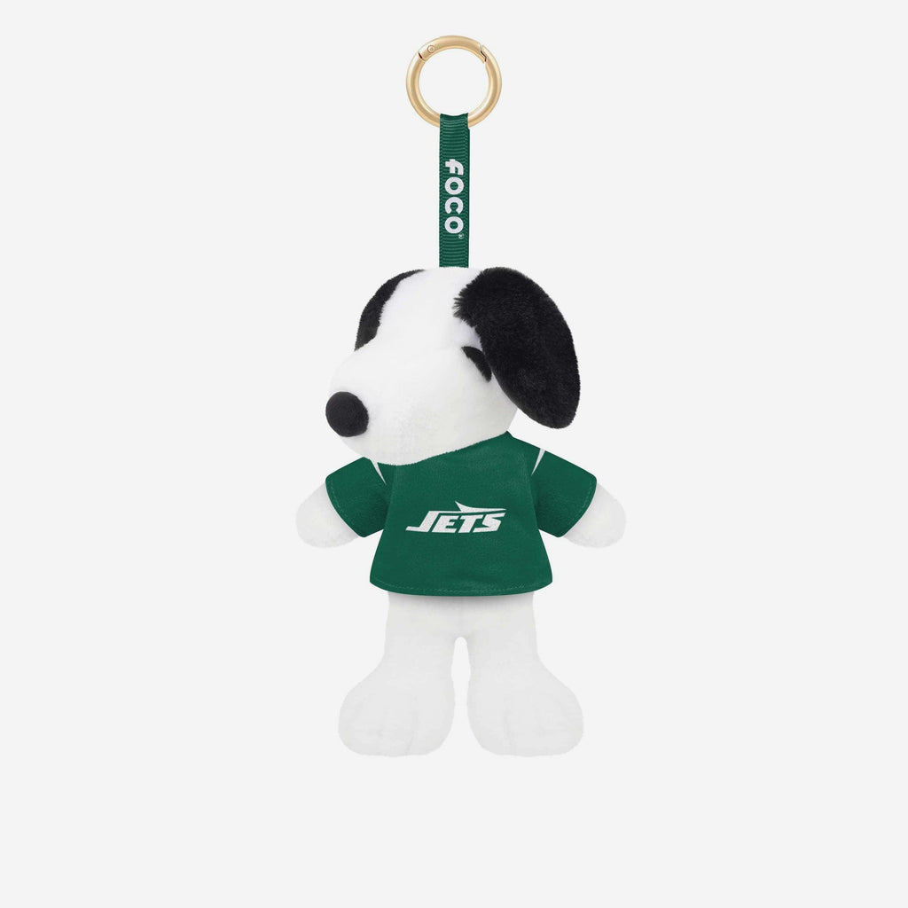 New York Jets Plush Snoopy Peanuts Bag Charm Keychain
