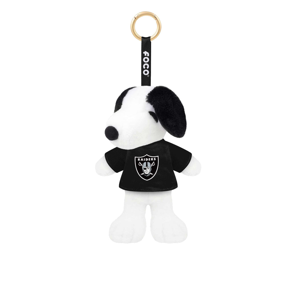 Las Vegas Raiders Plush Snoopy Peanuts Bag Charm Keychain