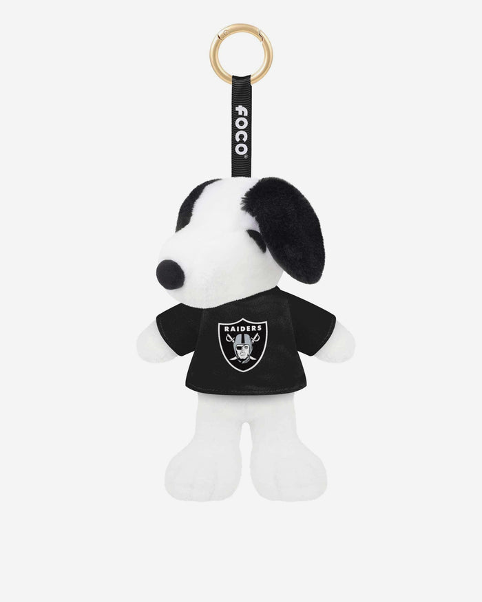 Las Vegas Raiders Plush Snoopy Peanuts Bag Charm Keychain