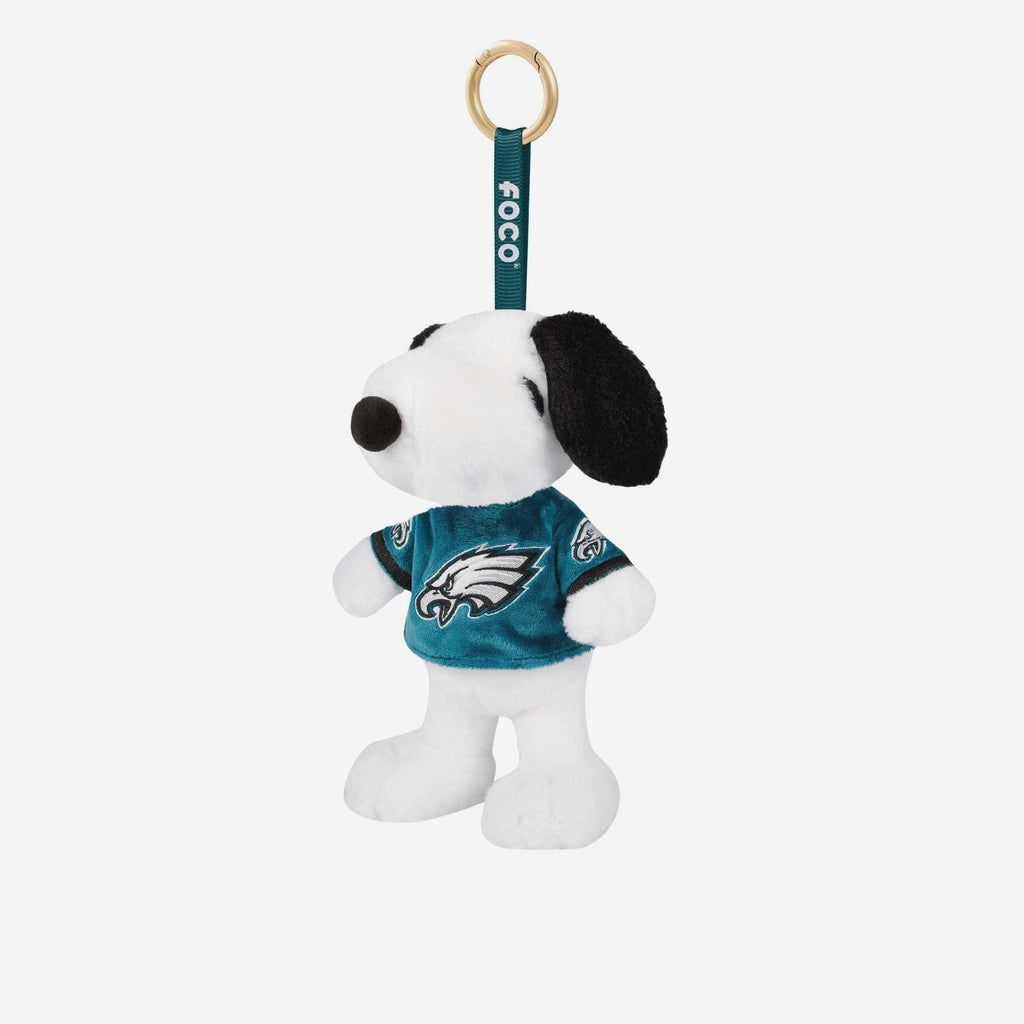 Philadelphia Eagles Plush Snoopy Peanuts Bag Charm Keychain FOCO - FOCO.com