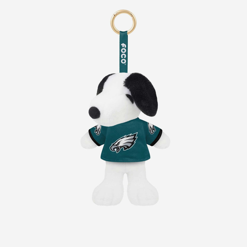 Philadelphia Eagles Plush Snoopy Peanuts Bag Charm Keychain FOCO - FOCO.com