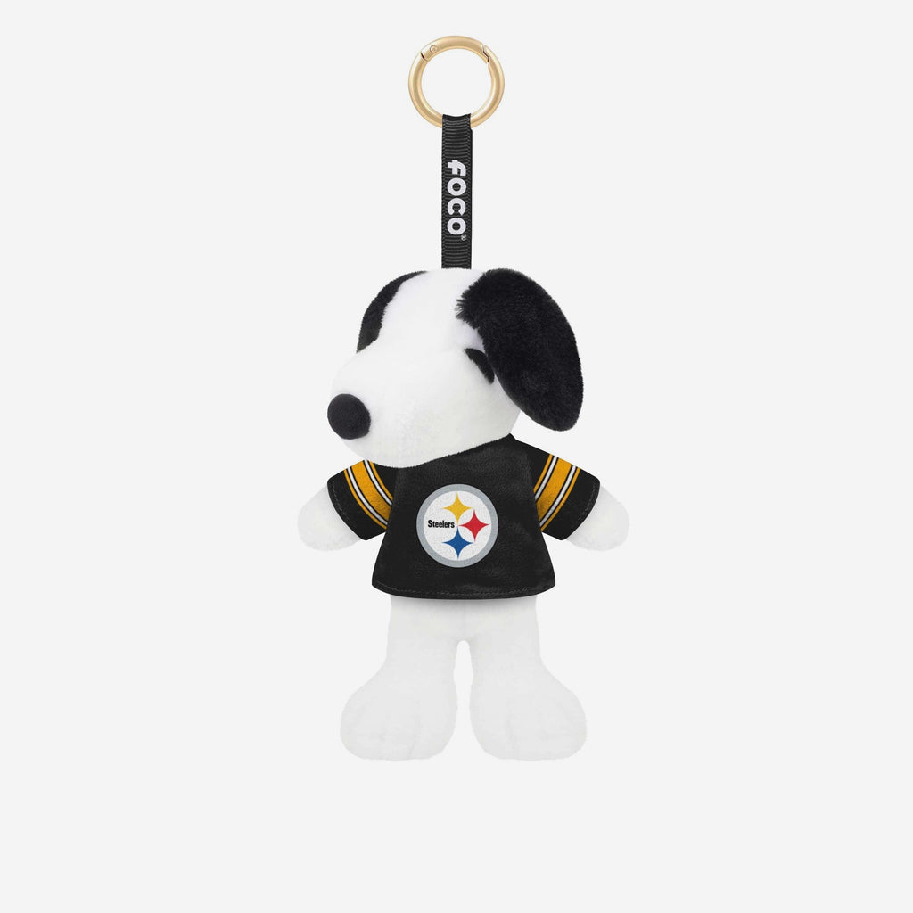 Pittsburgh Steelers Plush Snoopy Peanuts Bag Charm Keychain FOCO - FOCO.com