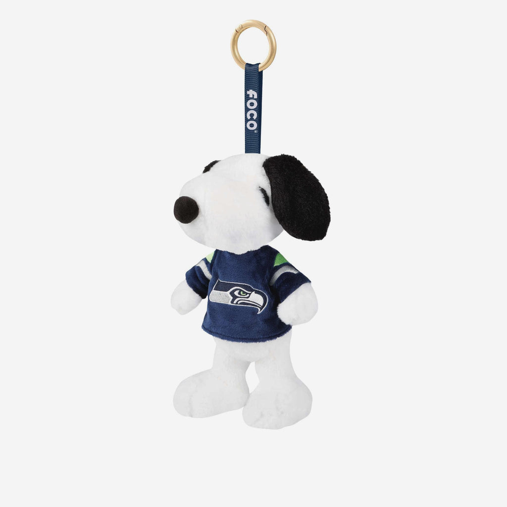 Seattle Seahawks Plush Snoopy Peanuts Bag Charm Keychain FOCO - FOCO.com