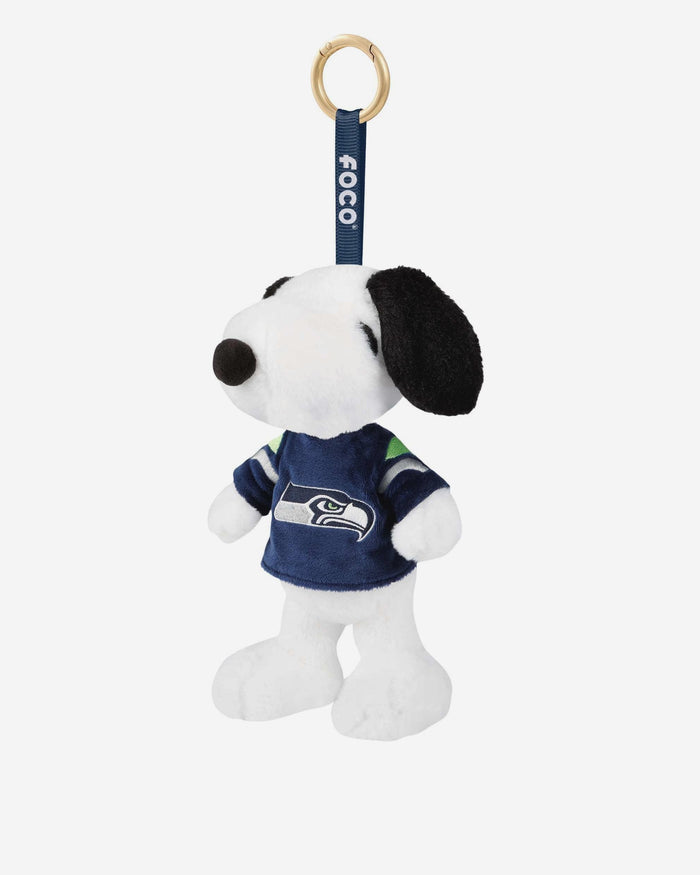 Seattle Seahawks Plush Snoopy Peanuts Bag Charm Keychain FOCO - FOCO.com