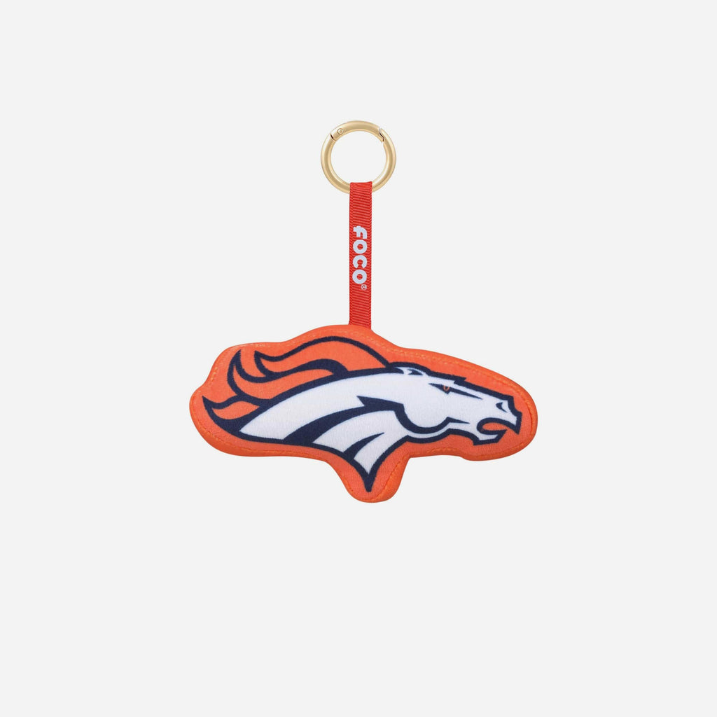Denver Broncos Plush Team Logo Bag Charm Keychain FOCO - FOCO.com