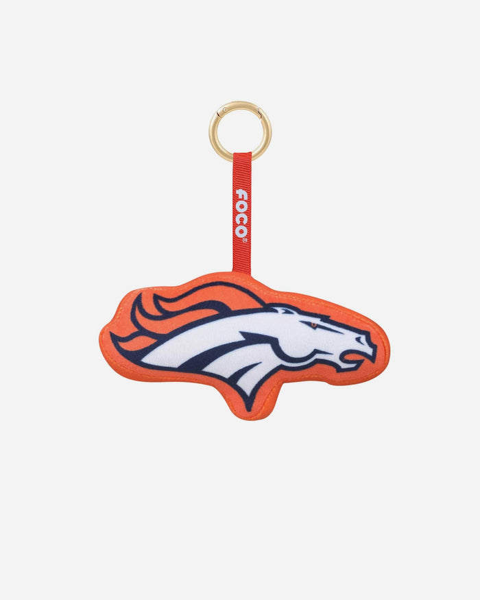 Denver Broncos Plush Team Logo Bag Charm Keychain FOCO - FOCO.com