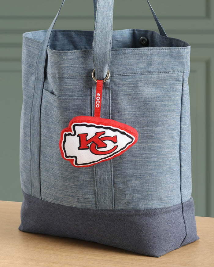 Kansas City Chiefs Plush Team Logo Bag Charm Keychain FOCO - FOCO.com
