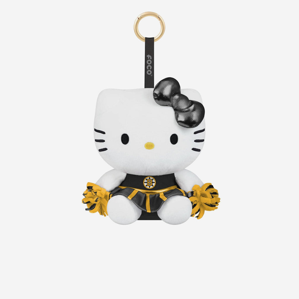 Boston Bruins Plush Hello Kitty® Cheer Outfit Bag Charm Keychain FOCO - FOCO.com