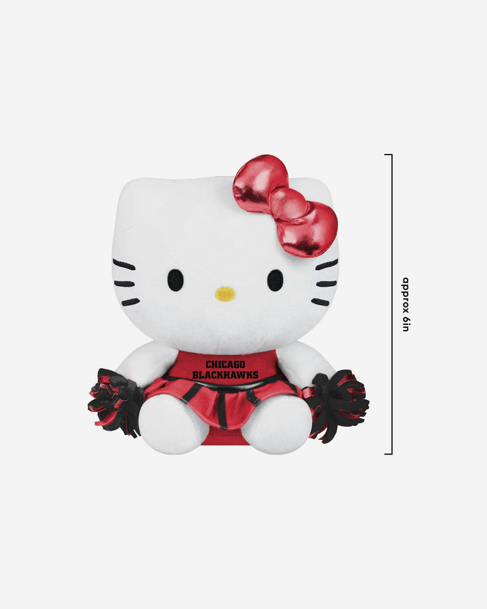 Chicago Blackhawks Plush Hello Kitty® Cheer Outfit Bag Charm Keychain FOCO - FOCO.com