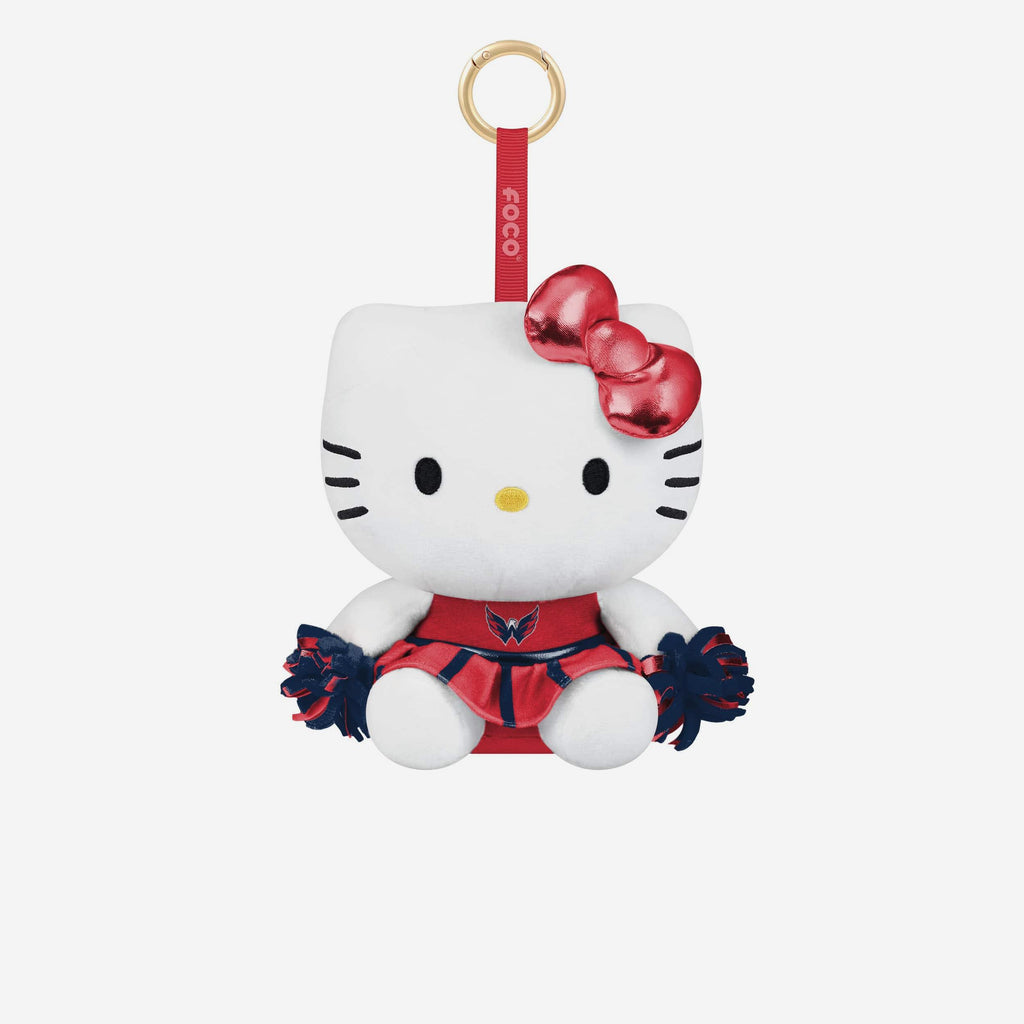 Washington Capitals Plush Hello Kitty® Cheer Outfit Bag Charm Keychain FOCO - FOCO.com