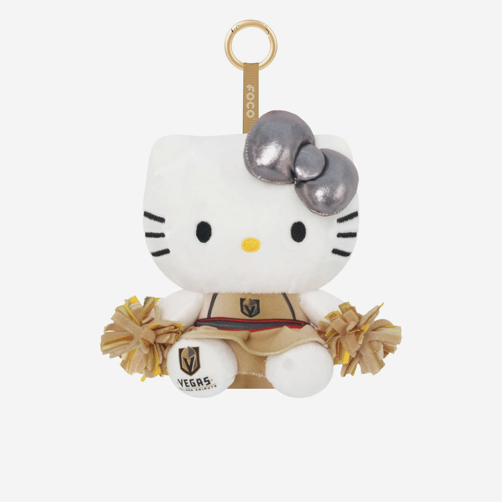 Vegas Golden Knights Plush Hello Kitty® Cheerleader Bag Charm Keychain FOCO - FOCO.com