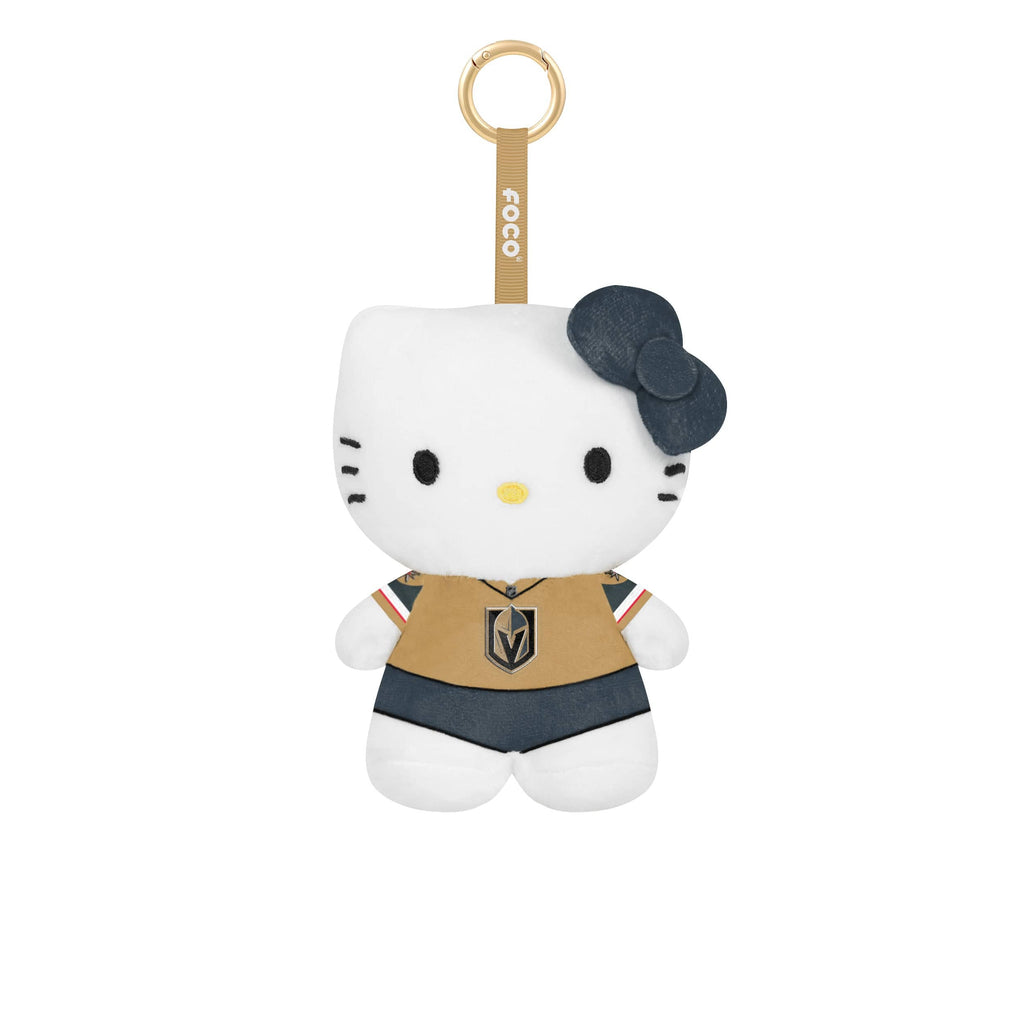 Vegas Golden Knights Plush Hello Kitty® Bag Charm Keychain FOCO - FOCO.com