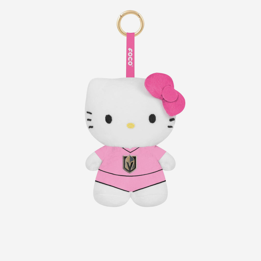 Vegas Golden Knights Plush Hello Kitty® Pink Bag Charm Keychain FOCO - FOCO.com