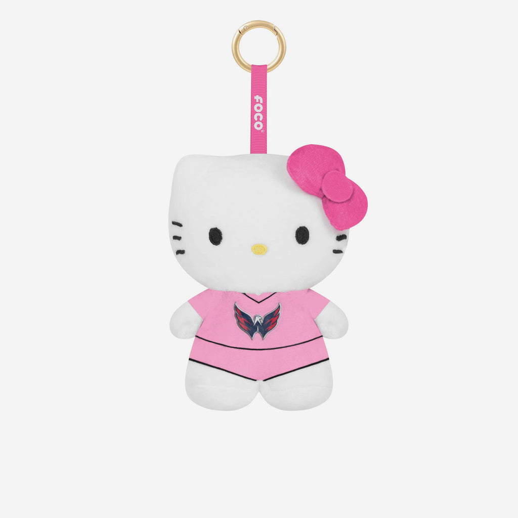Washington Capitals Plush Hello Kitty® Pink Bag Charm Keychain FOCO - FOCO.com