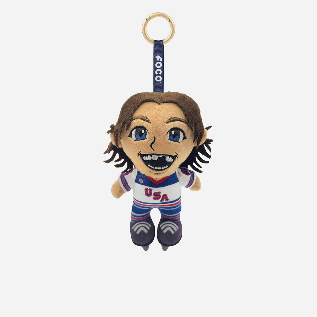 Jack Hughes Team USA Men's Hockey Plush Player Bag Charm Keychain FOCO - FOCO.com