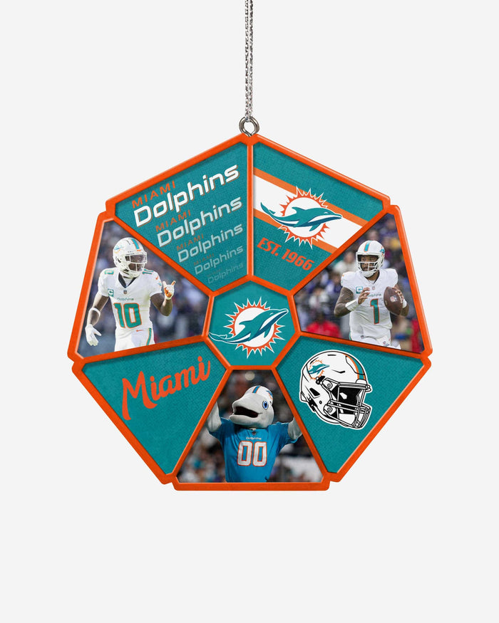 Miami Dolphins Team Wheel Ornament FOCO - FOCO.com