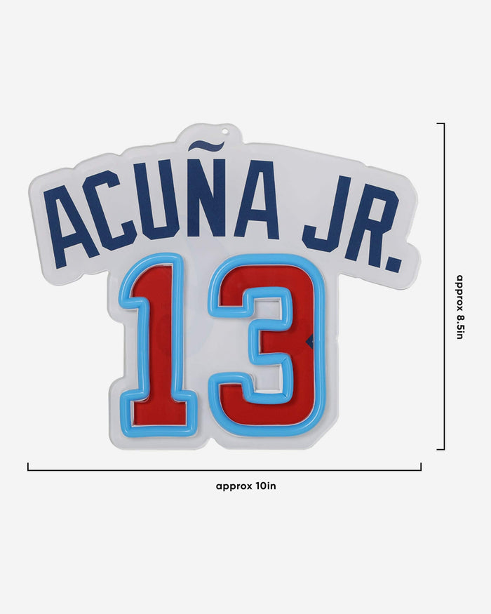 Ronald Acuna Jr Atlanta Braves Neon Light Up Big Logo Player Chain FOCO - FOCO.com