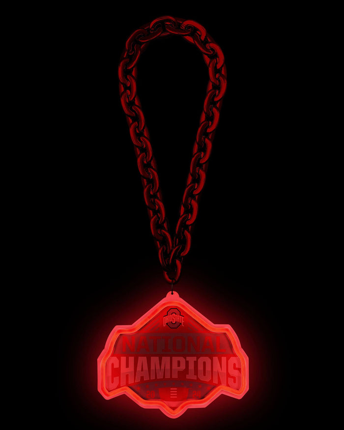 Ohio State Buckeyes 2024 Football National Champions Neon Light Up Big Logo Chain FOCO - FOCO.com