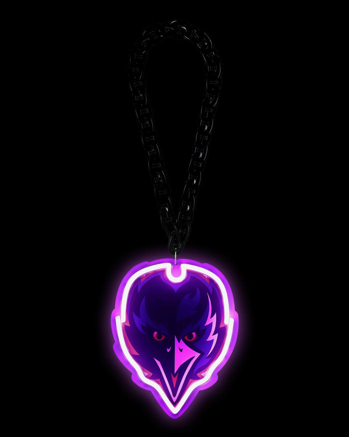 Baltimore Ravens Neon Light Up Big Logo Chain FOCO - FOCO.com