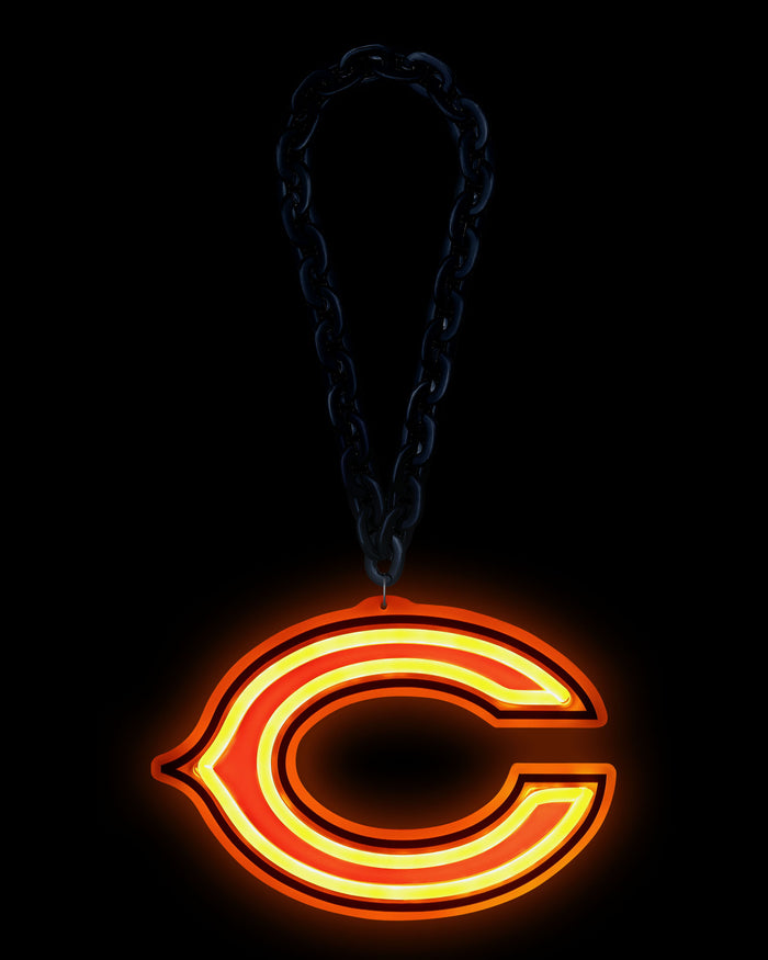 Chicago Bears Neon Light Up Big Logo Chain FOCO - FOCO.com