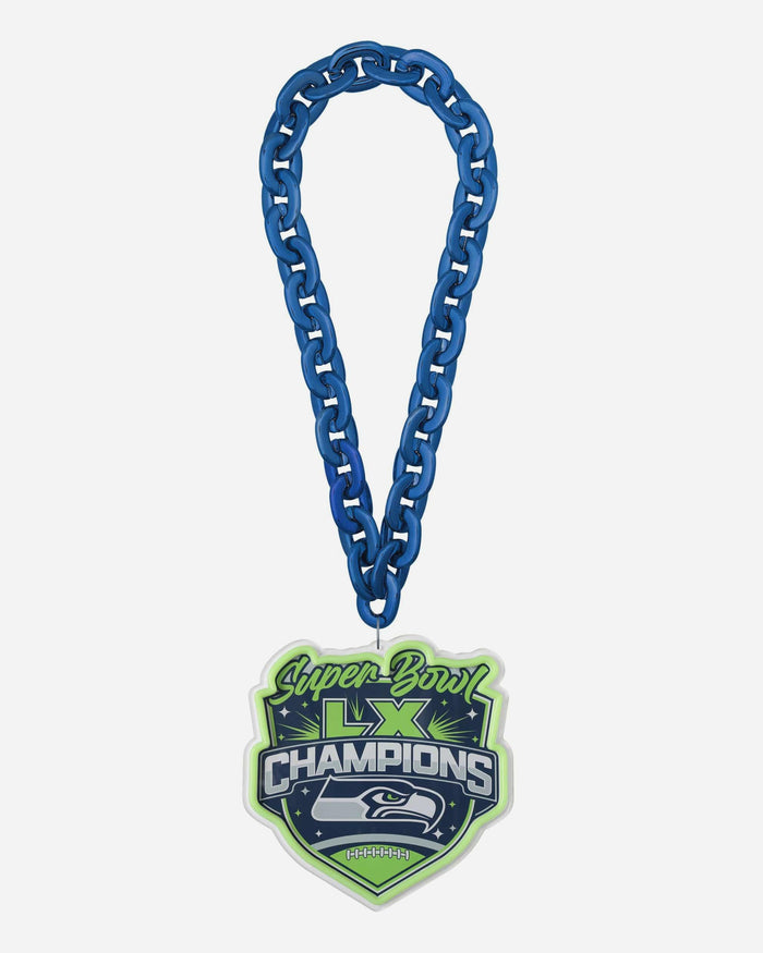 Seattle Seahawks Super Bowl LX Champions Neon Light Up Big Logo Chain FOCO - FOCO.com