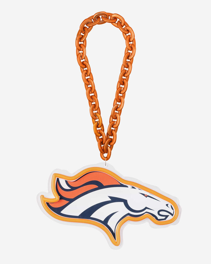 Denver Broncos Neon Light Up Big Logo Chain FOCO - FOCO.com