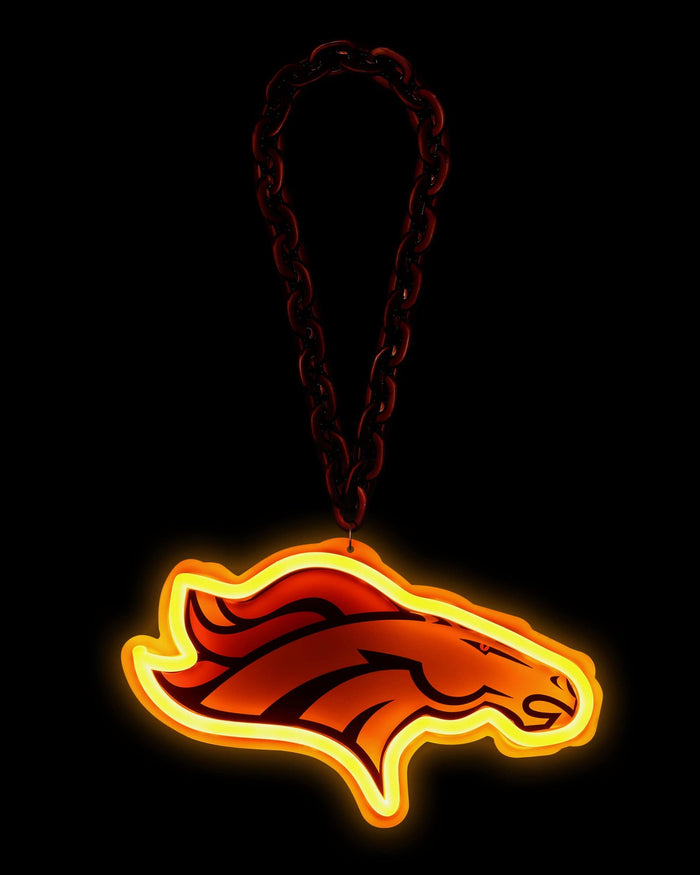 Denver Broncos Neon Light Up Big Logo Chain FOCO - FOCO.com