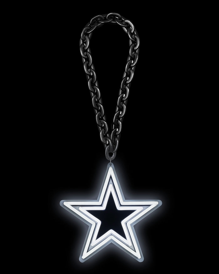 Dallas Cowboys Neon Light Up Big Logo Chain FOCO - FOCO.com