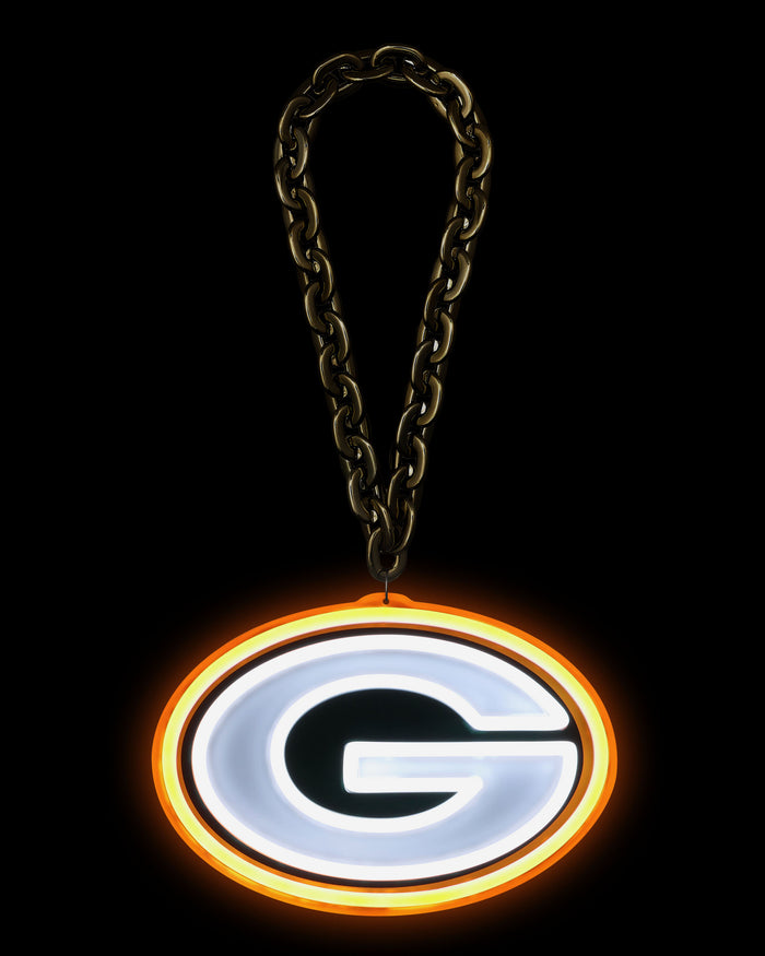 Green Bay Packers Neon Light Up Big Logo Chain