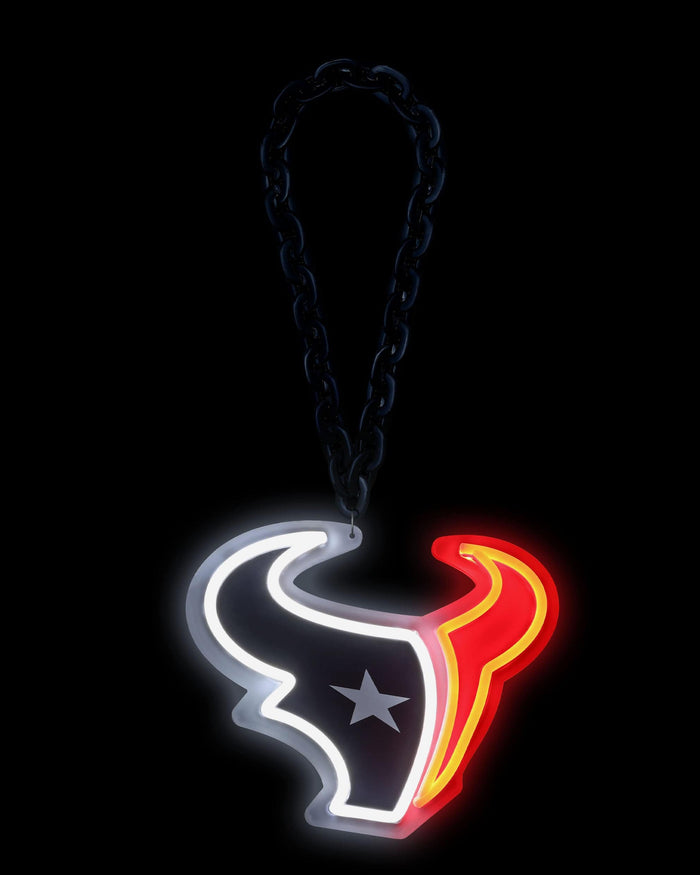 Houston Texans Neon Light Up Big Logo Chain FOCO - FOCO.com