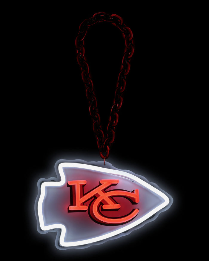 Kansas City Chiefs Neon Light Up Big Logo Chain FOCO - FOCO.com