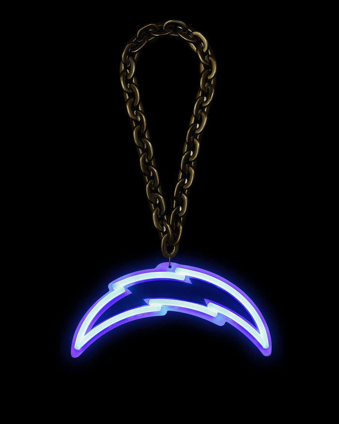 Los Angeles Chargers Neon Light Up Big Logo Chain FOCO - FOCO.com