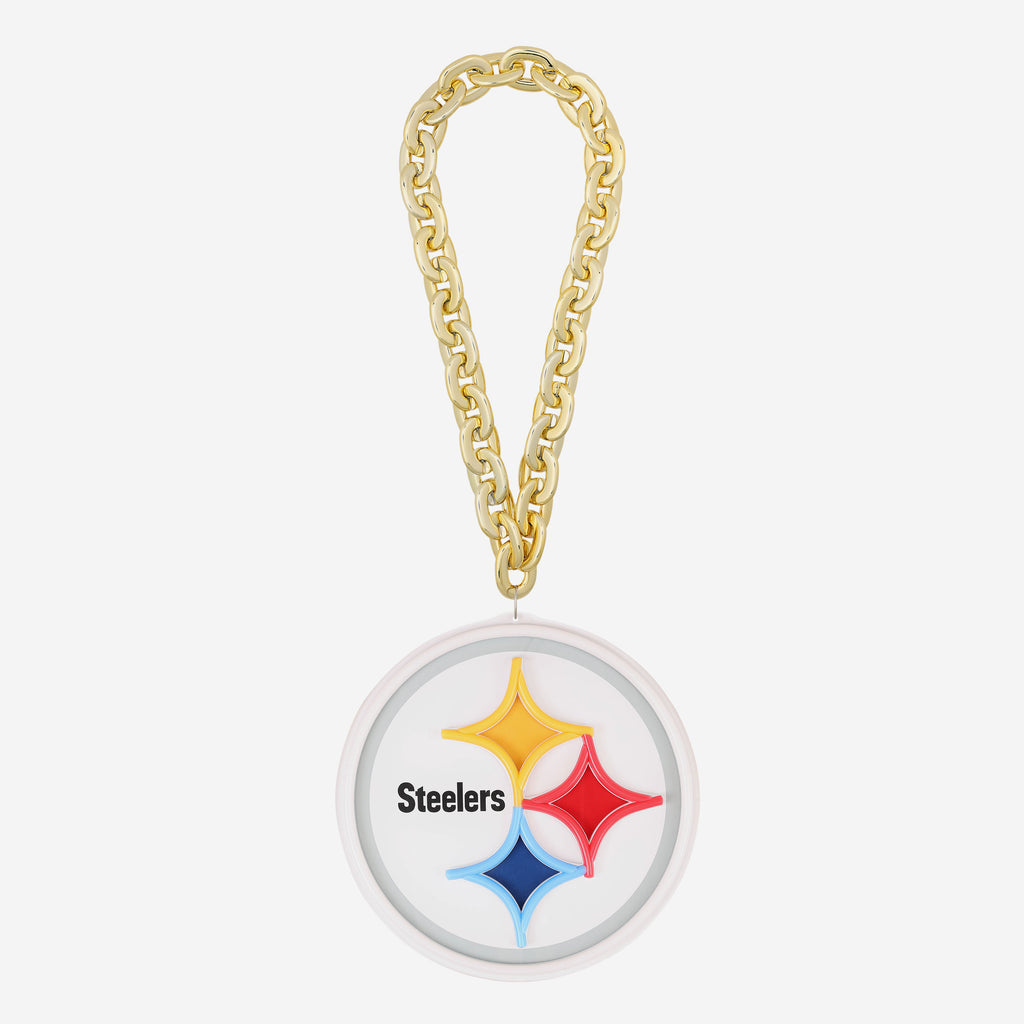 Pittsburgh Steelers Neon Light Up Big Logo Chain FOCO - FOCO.com