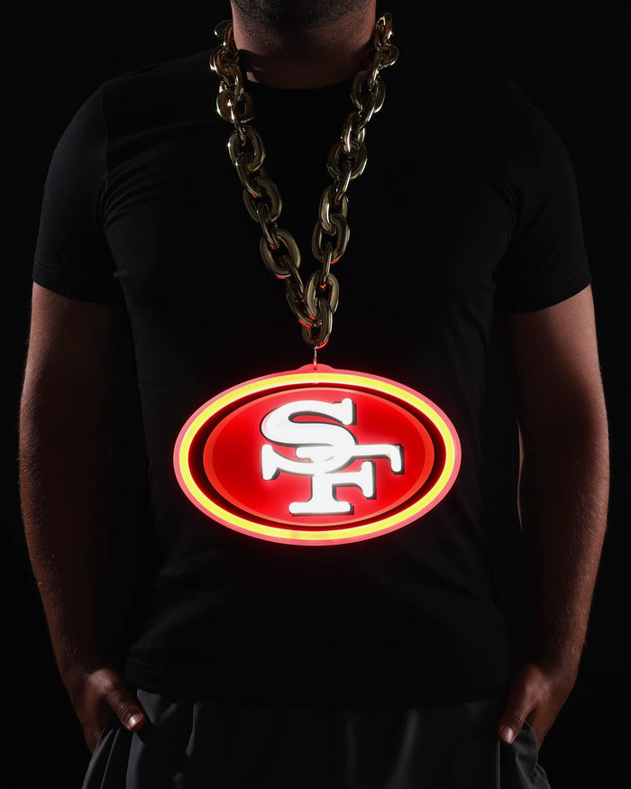 San Francisco 49ers Neon Light Up Big Logo Chain FOCO - FOCO.com