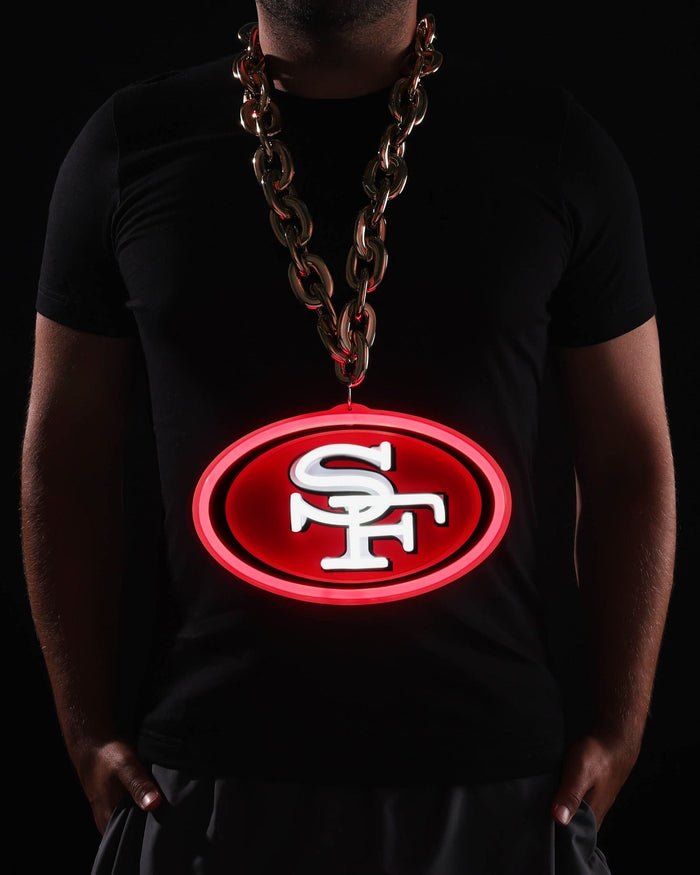 San Francisco 49ers Neon Light Up Big Logo Chain FOCO - FOCO.com