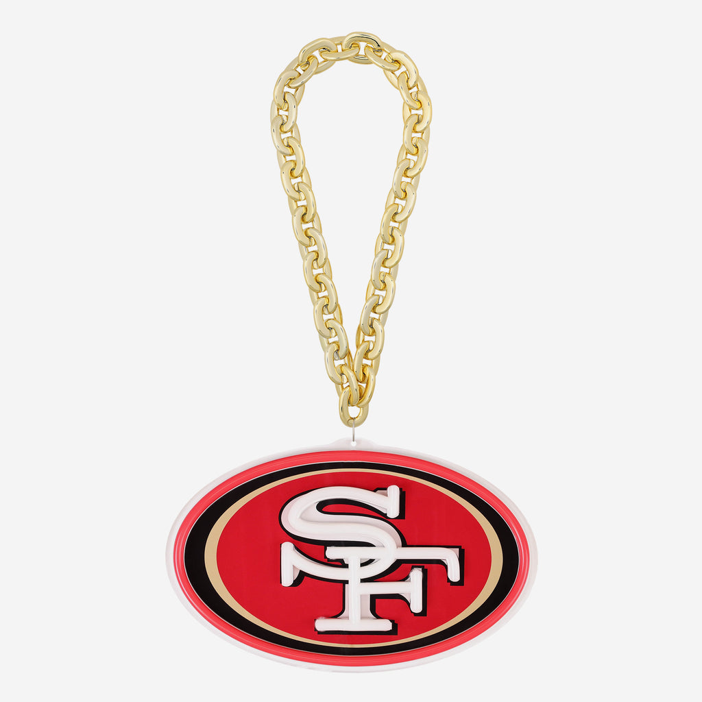 San Francisco 49ers Neon Light Up Big Logo Chain FOCO - FOCO.com