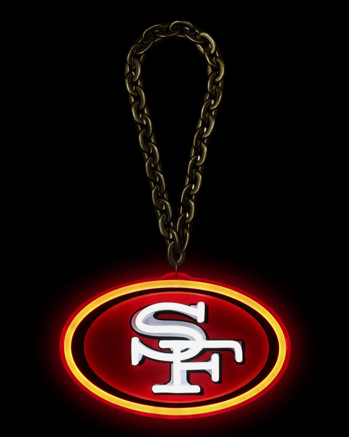 San Francisco 49ers Neon Light Up Big Logo Chain FOCO - FOCO.com