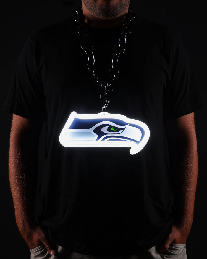 Seattle Seahawks Neon Light Up Big Logo Chain FOCO - FOCO.com