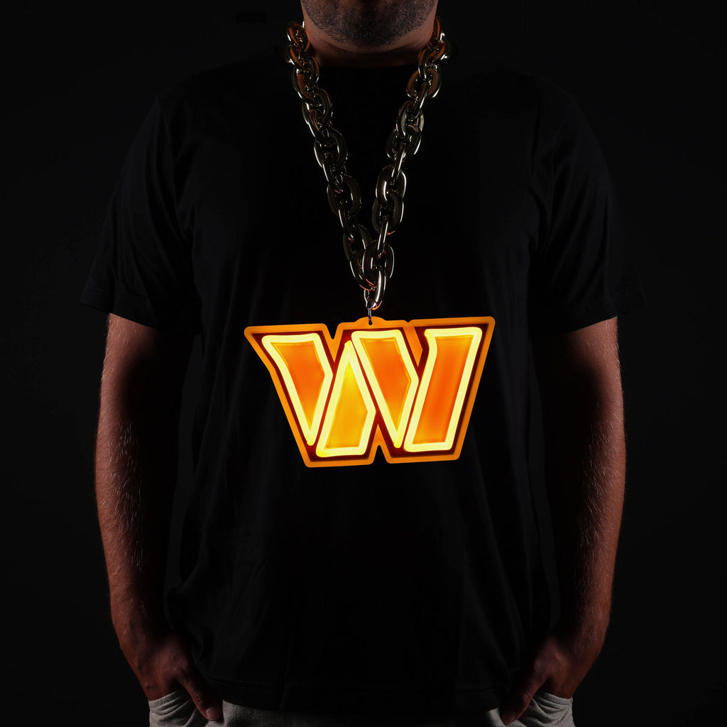 Washington Commanders Neon Light Up Big Logo Chain FOCO