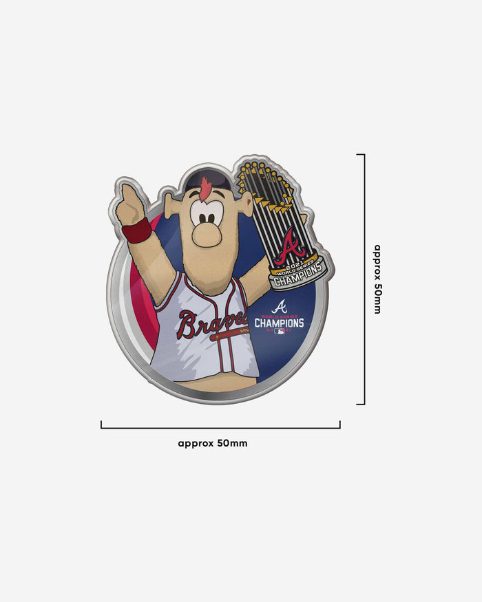 Atlanta Braves 2021 World Series Champions Mascot & Logo 2 Pack Pin Set FOCO - FOCO.com